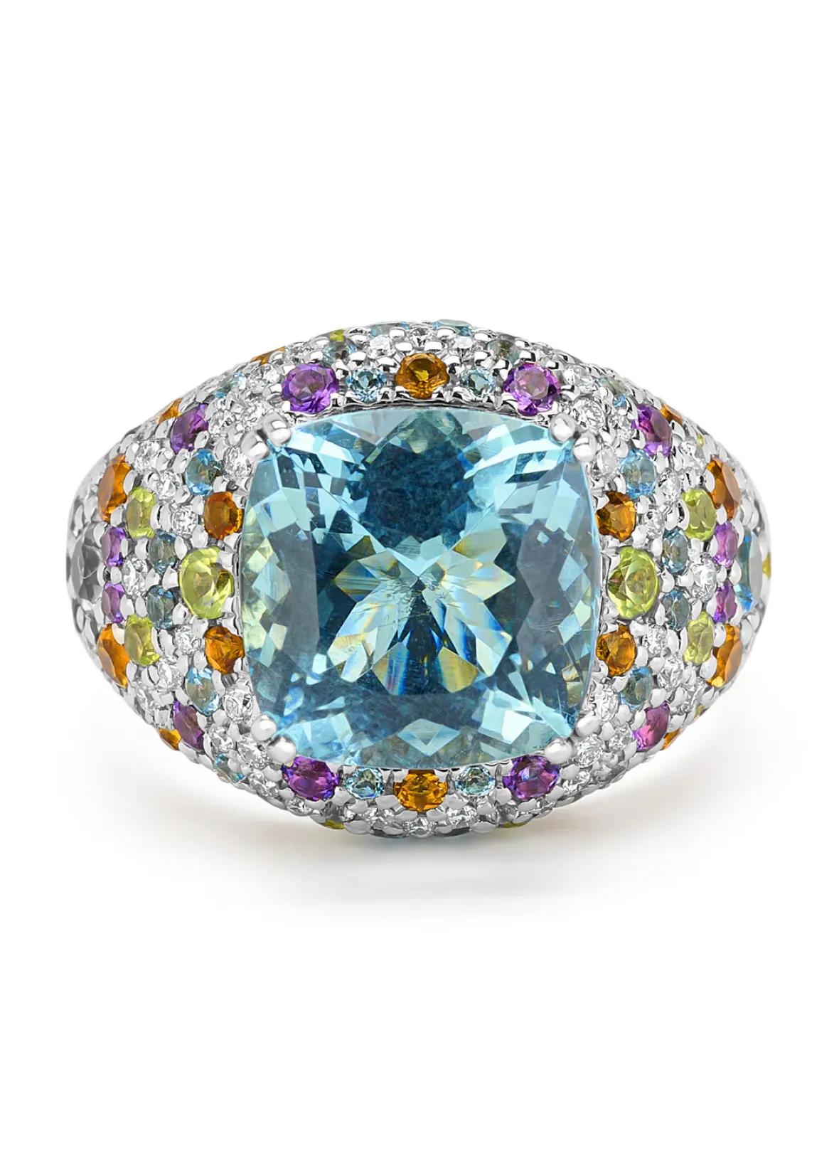 Diamond Point Witgouden Ringen|Ringen Met Kleurstenen<Witgouden ring, 5.27 ct aquamarijn, Gallery