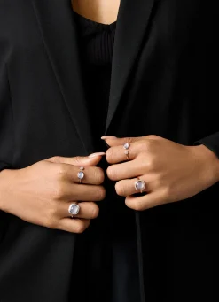 Diamond Point Witgouden Ringen|Ringen Met Kleurstenen<Witgouden ring, 1.19 ct blauwe chalcedoon, Little Drops