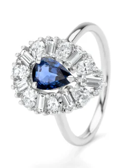 Diamond Point Witgouden Ringen|Ringen Met Kleurstenen<Witgouden ring, 0.76 ct blauwe saffier, Gallery
