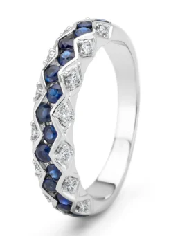 Diamond Point Witgouden Ringen|Ringen Met Kleurstenen<Witgouden ring, 0.79 ct blauwe saffier, Majestic