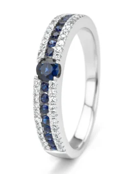 Diamond Point Witgouden Ringen|Ringen Met Kleurstenen<Witgouden ring, 0.44 ct blauwe saffier, Majestic