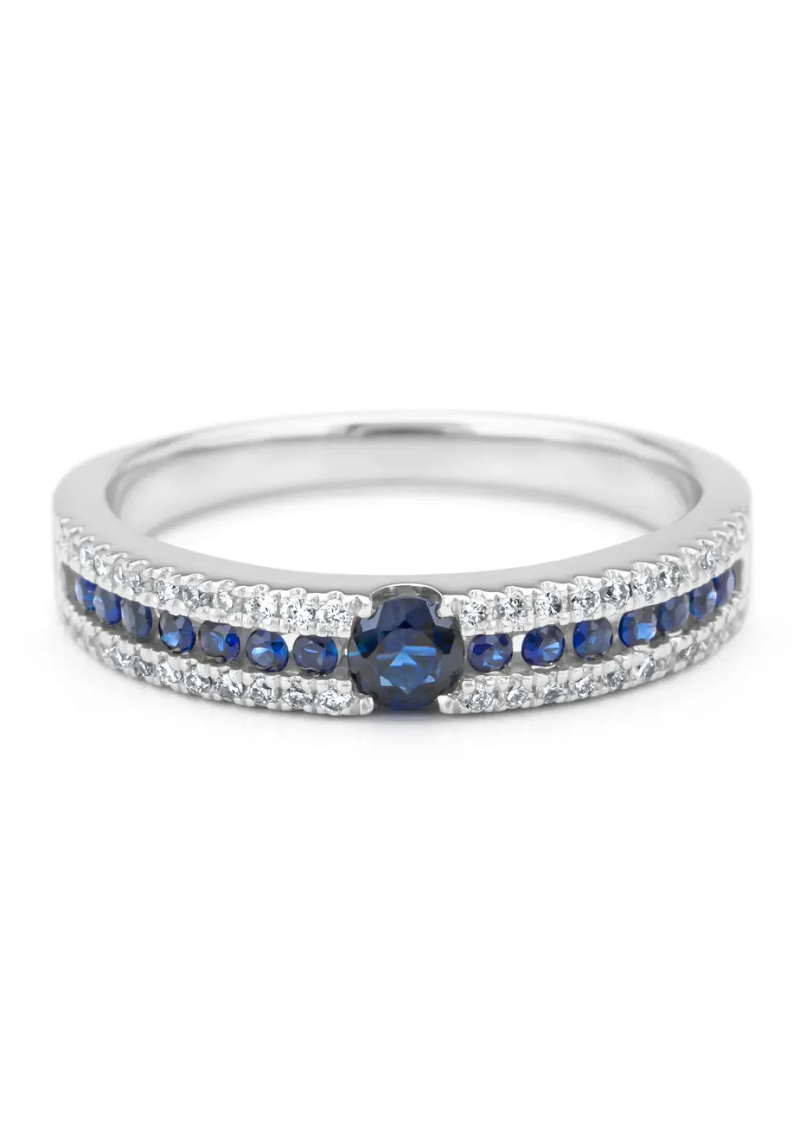Diamond Point Witgouden Ringen|Ringen Met Kleurstenen<Witgouden ring, 0.44 ct blauwe saffier, Majestic