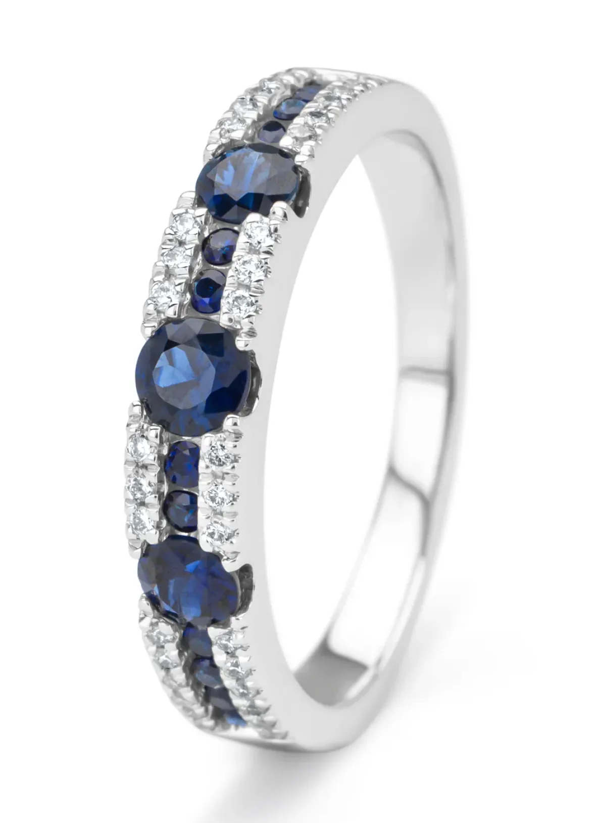 Diamond Point Witgouden Ringen|Ringen Met Kleurstenen<Witgouden ring, 0.69 ct blauwe saffier, Majestic