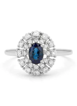 Diamond Point Witgouden Ringen|Ringen Met Kleurstenen<Witgouden ring, 0.64 ct blauwe saffier, Majestic