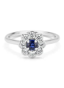 Diamond Point Witgouden Ringen|Ringen Met Kleurstenen<Witgouden ring, 0.33 ct blauwe saffier, Majestic