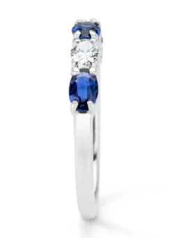 Diamond Point Witgouden Ringen|Ringen Met Kleurstenen<Witgouden ring, 0.75 ct blauwe saffier, Majestic