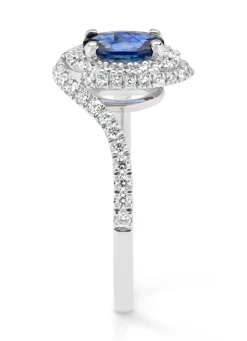 Diamond Point Witgouden Ringen|Ringen Met Kleurstenen<Witgouden ring, 0.90 ct blauwe saffier, Majestic