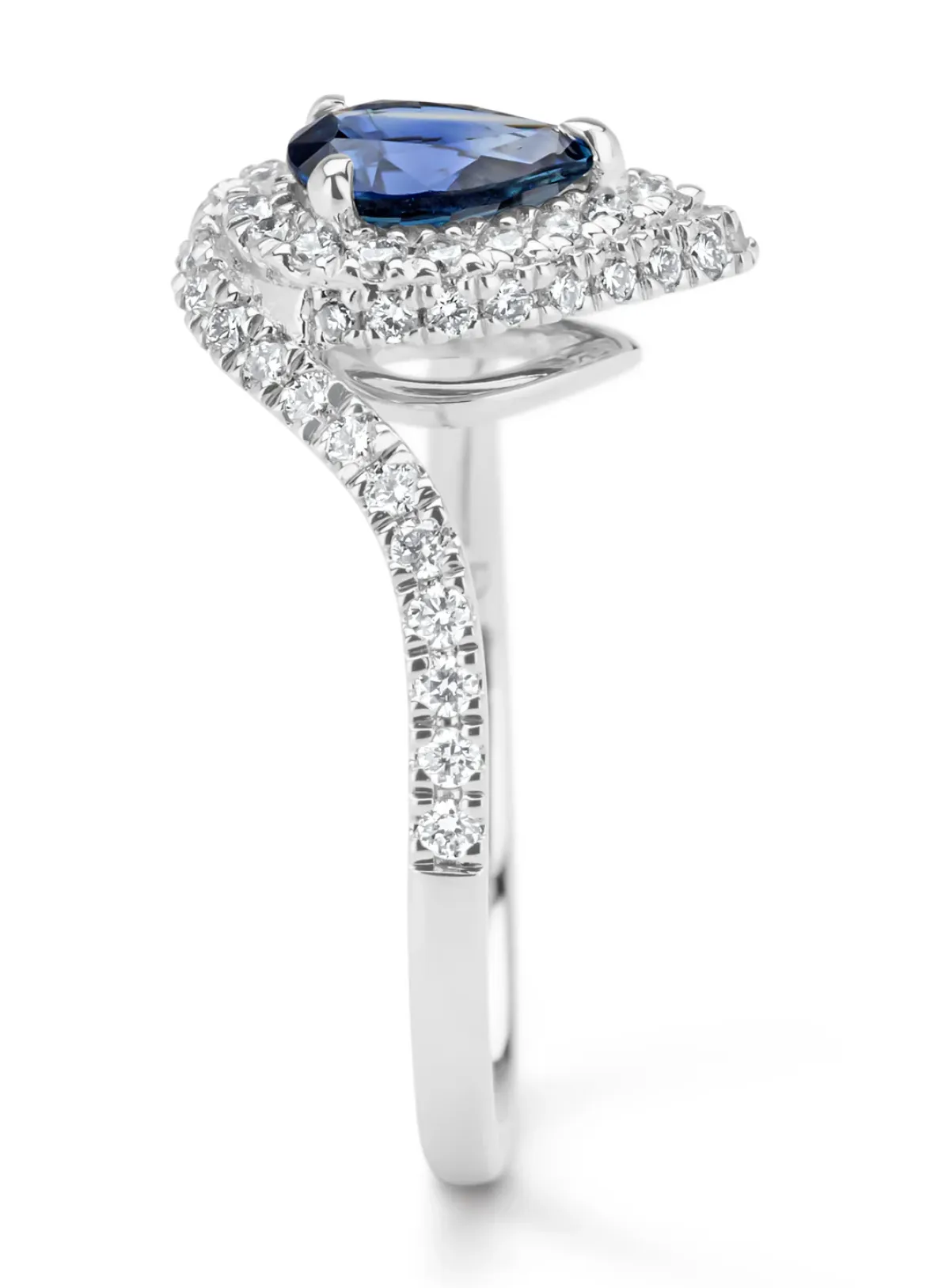 Diamond Point Witgouden Ringen|Ringen Met Kleurstenen<Witgouden ring, 0.86 ct blauwe saffier, Majestic