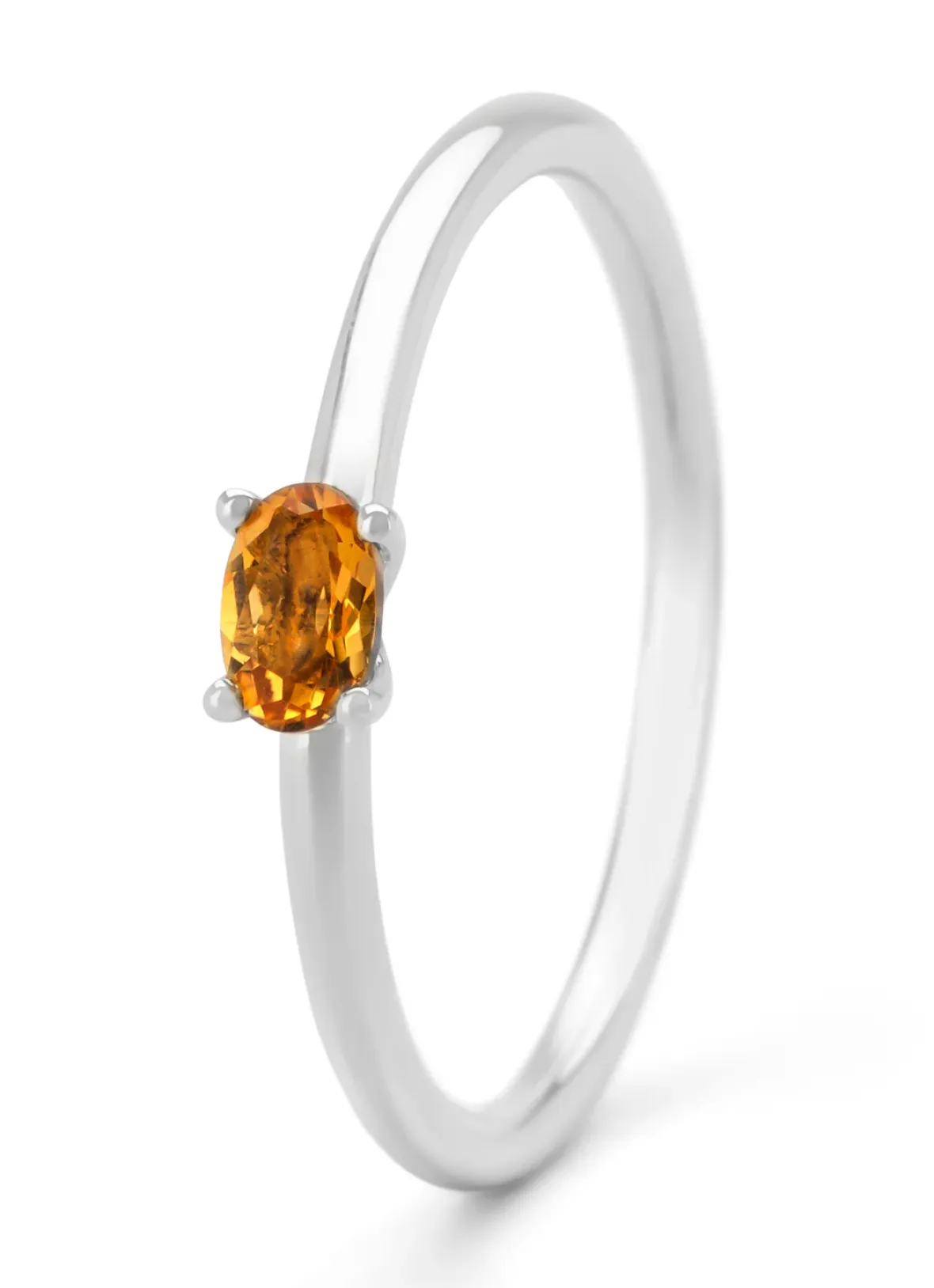 Diamond Point Witgouden Ringen|Ringen Met Kleurstenen<Witgouden ring, 0.16 ct citrien, Joy