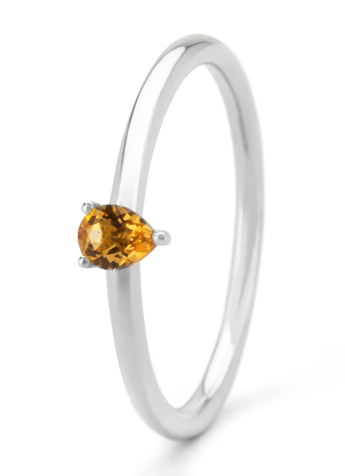 Diamond Point Witgouden Ringen|Ringen Met Kleurstenen<Witgouden ring, 0.14 ct citrien, Joy
