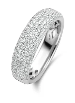 Diamond Point Witgouden Ringen|Diamanten Ringen<Witgouden ring, 0.84 ct diamant, Caviar