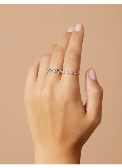 Diamond Point Witgouden Ringen|Diamanten Ringen<Witgouden ring, 0.24 ct diamant, Caviar