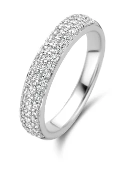 Diamond Point Witgouden Ringen|Diamanten Ringen<Witgouden ring, 0.45 ct diamant, Caviar