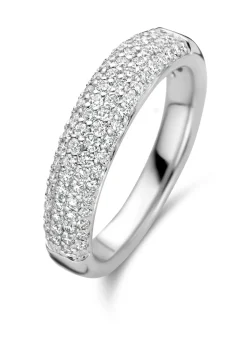 Diamond Point Witgouden Ringen|Diamanten Ringen<Witgouden ring, 0.59 ct diamant, Caviar