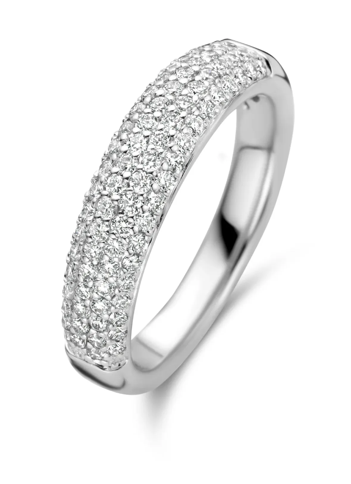 Diamond Point Witgouden Ringen|Diamanten Ringen<Witgouden ring, 0.59 ct diamant, Caviar