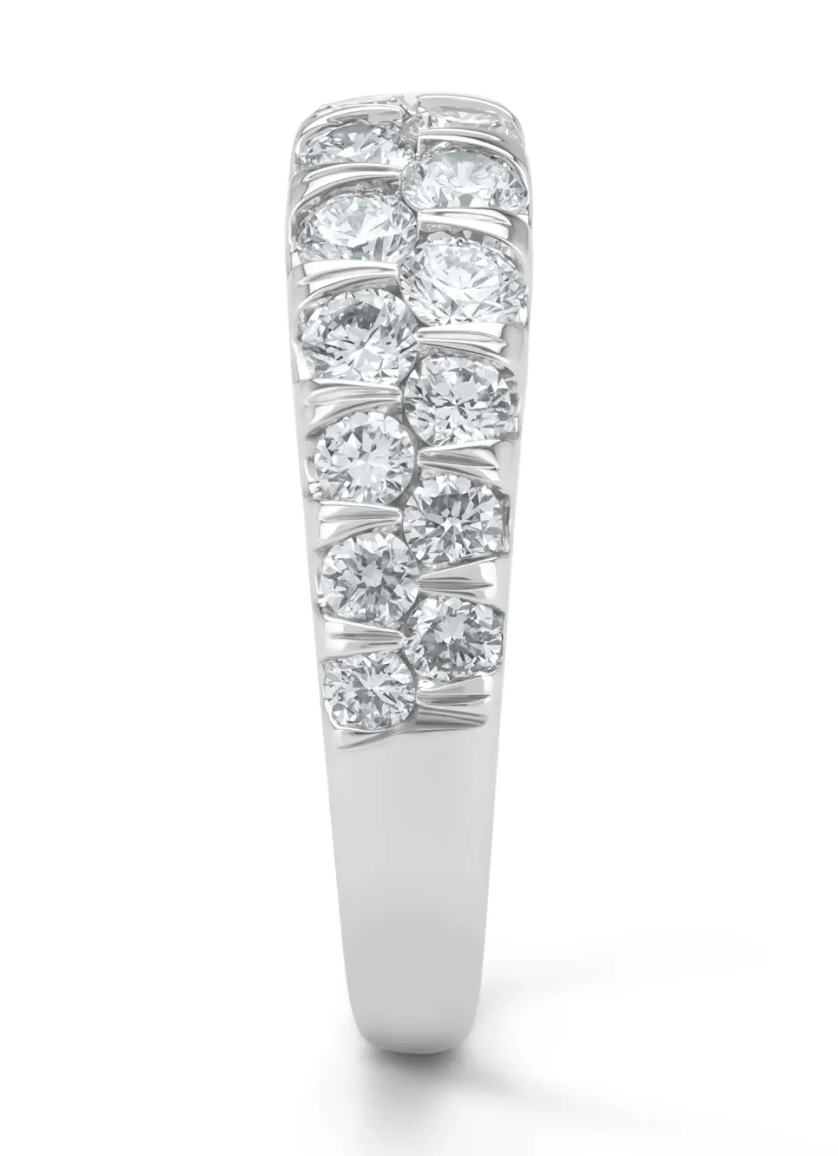 Diamond Point Witgouden Ringen|Diamanten Ringen<Witgouden ring, 1.05 ct diamant, Caviar