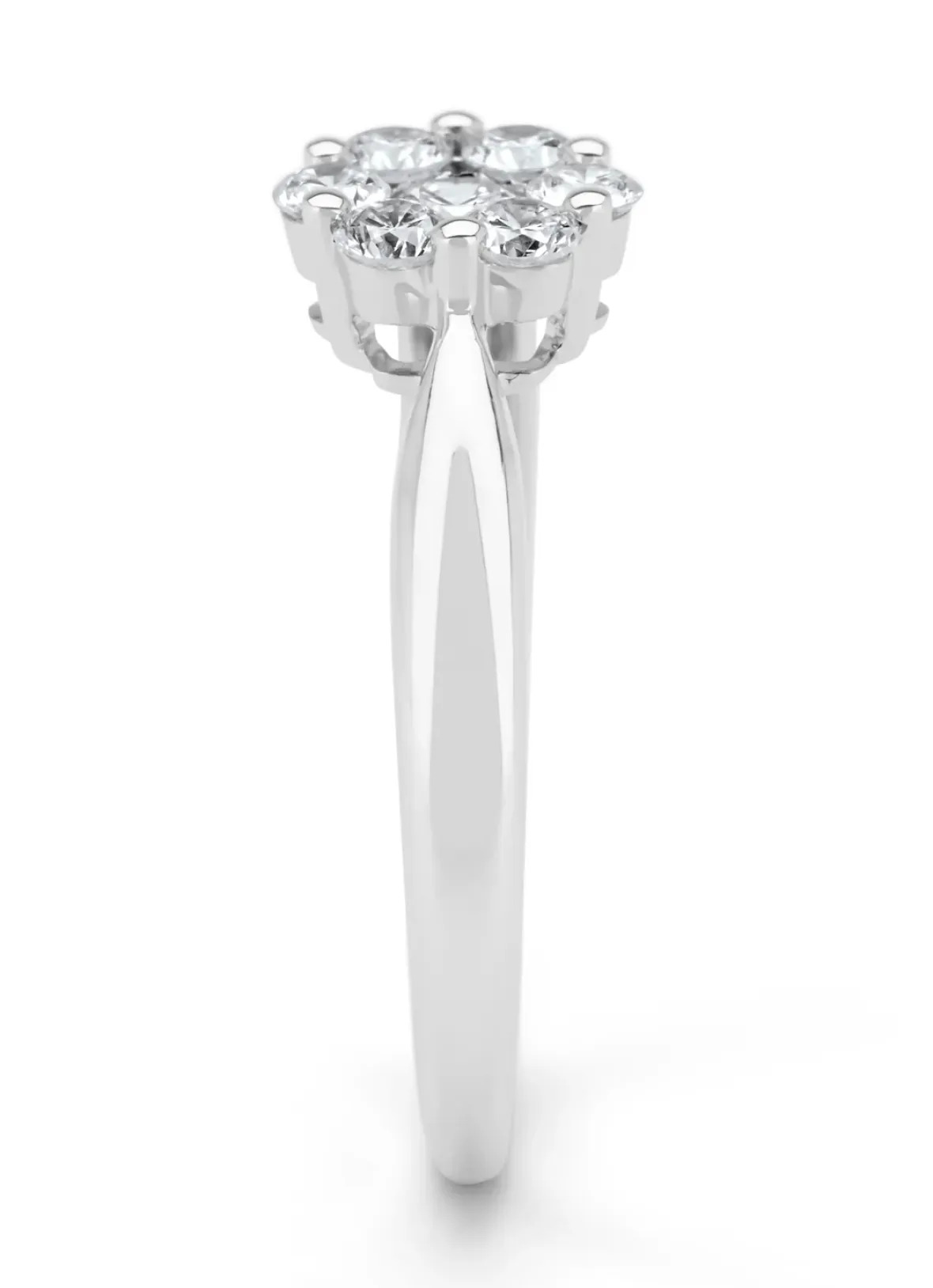 Diamond Point Witgouden Ringen|Diamanten Ringen<Witgouden ring, 0.49 ct diamant, Caviar