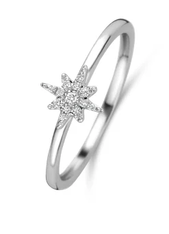Diamond Point Witgouden Ringen|Diamanten Ringen<Witgouden ring, 0.05 ct diamant, Cosmic