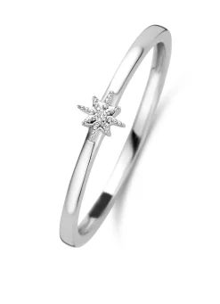 Diamond Point Witgouden Ringen|Diamanten Ringen<Witgouden ring, 0.01 ct diamant, Cosmic
