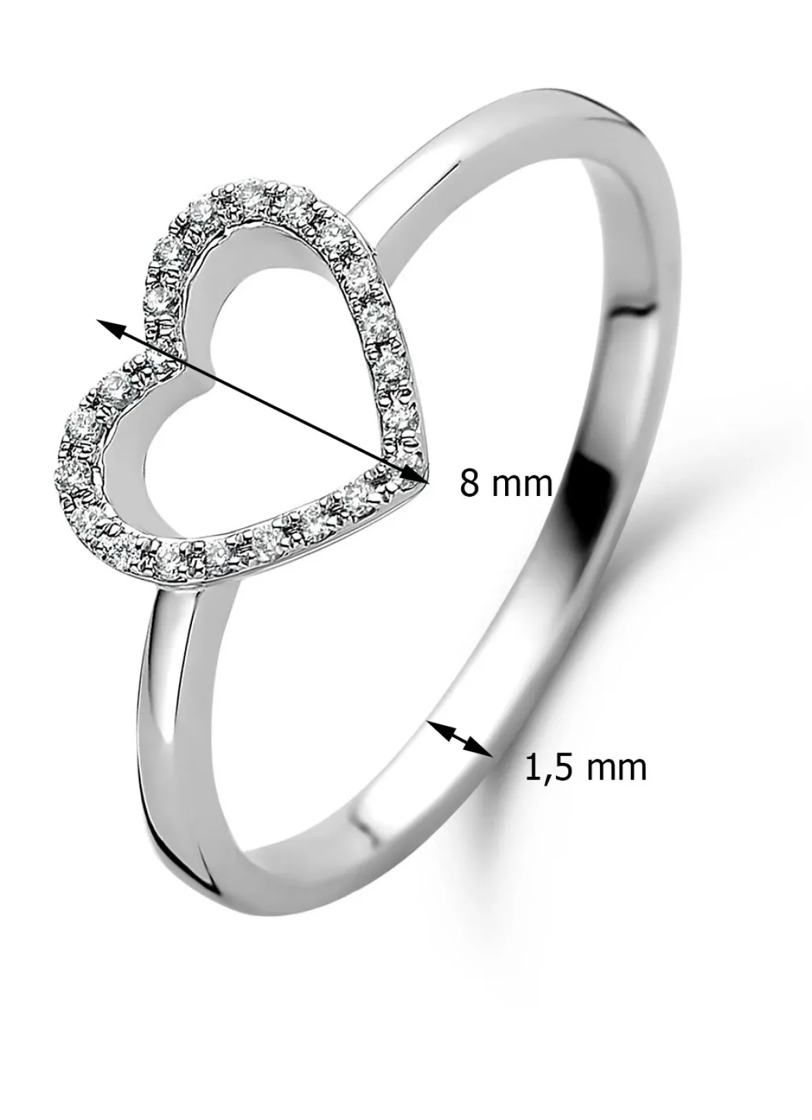 Diamond Point Witgouden Ringen|Diamanten Ringen<Witgouden ring, 0.06 ct diamant, Dreamer