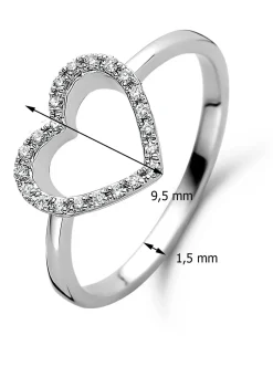 Diamond Point Witgouden Ringen|Diamanten Ringen<Witgouden ring, 0.08 ct diamant, Dreamer
