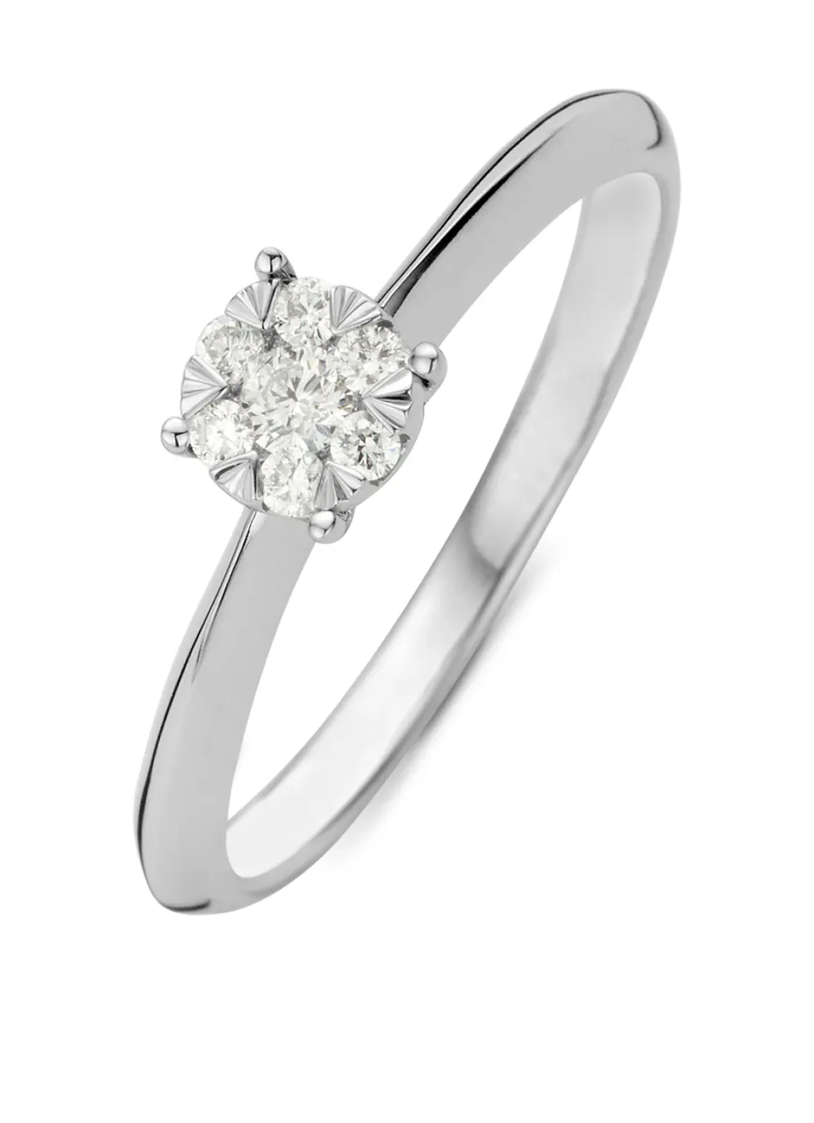 Diamond Point Witgouden Ringen|Diamanten Ringen<Witgouden ring, 0.17 ct diamant, Enchanted