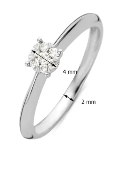 Diamond Point Witgouden Ringen|Diamanten Ringen<Witgouden ring, 0.10 ct diamant, Enchanted
