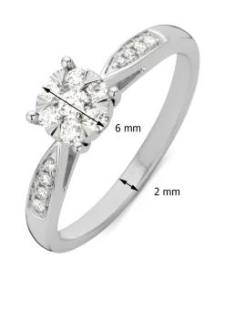 Diamond Point Witgouden Ringen|Diamanten Ringen<Witgouden ring, 0.29 ct diamant, Enchanted