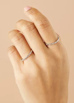 Diamond Point Witgouden Ringen|Diamanten Ringen<Witgouden ring, 0.08 ct diamant, Ensemble
