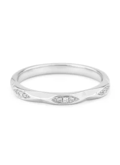 Diamond Point Witgouden Ringen|Diamanten Ringen<Witgouden ring, 0.03 ct diamant, Ensemble