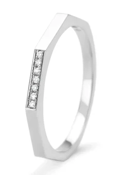 Diamond Point Witgouden Ringen|Diamanten Ringen<Witgouden ring, 0.03 ct diamant, Ensemble