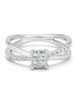 Diamond Point Witgouden Ringen|Diamanten Ringen<Witgouden ring, 0.31 ct diamant, Fourever