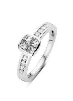 Diamond Point Witgouden Ringen|Diamanten Ringen<Witgouden ring, 0.80 ct diamant, Fourever