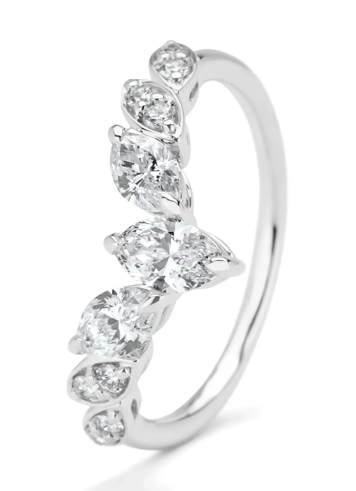 Diamond Point Witgouden Ringen|Diamanten Ringen<Witgouden ring, 0.92 ct diamant, Gallery