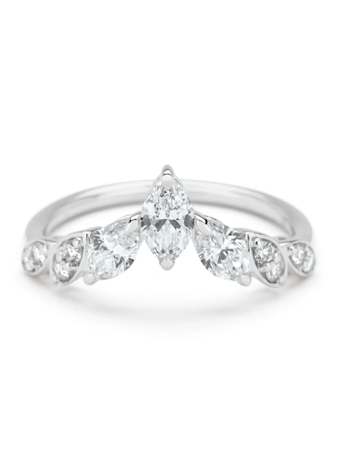 Diamond Point Witgouden Ringen|Diamanten Ringen<Witgouden ring, 0.92 ct diamant, Gallery