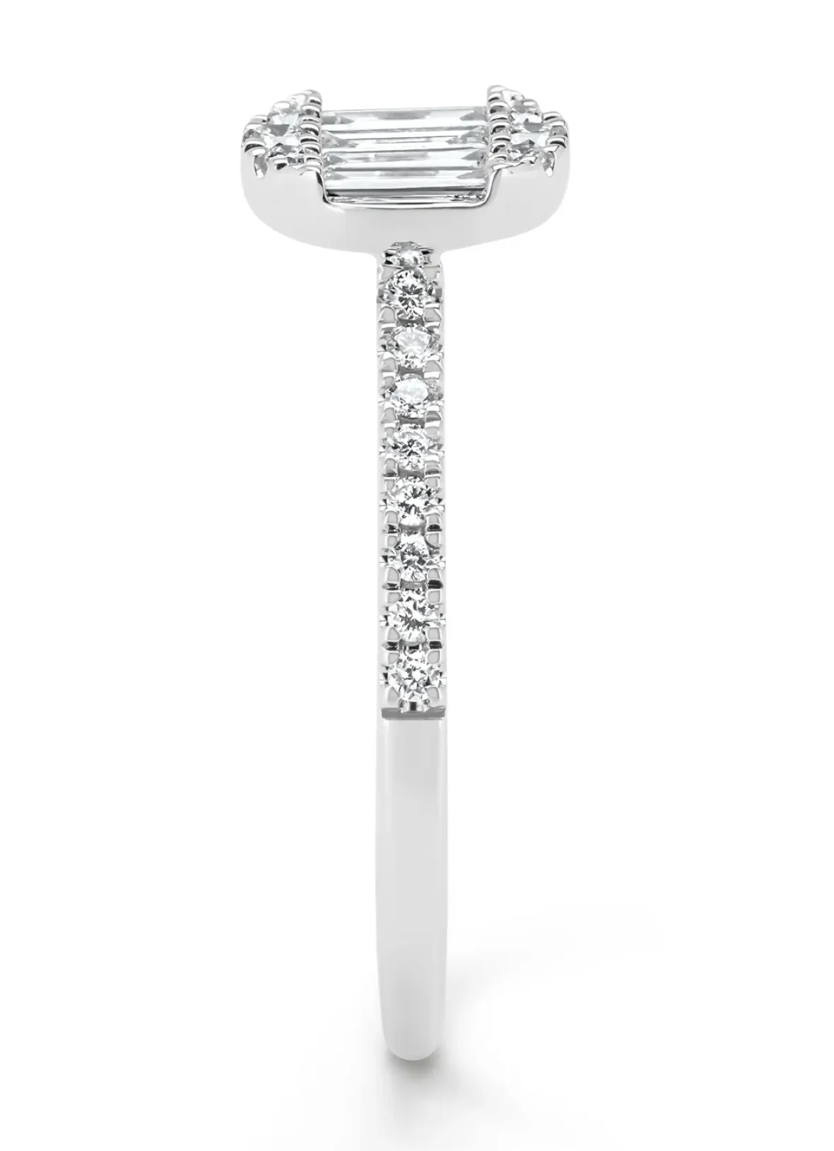 Diamond Point Witgouden Ringen|Exclusieve Ringen<Witgouden ring, 0.45 ct diamant, Gallery