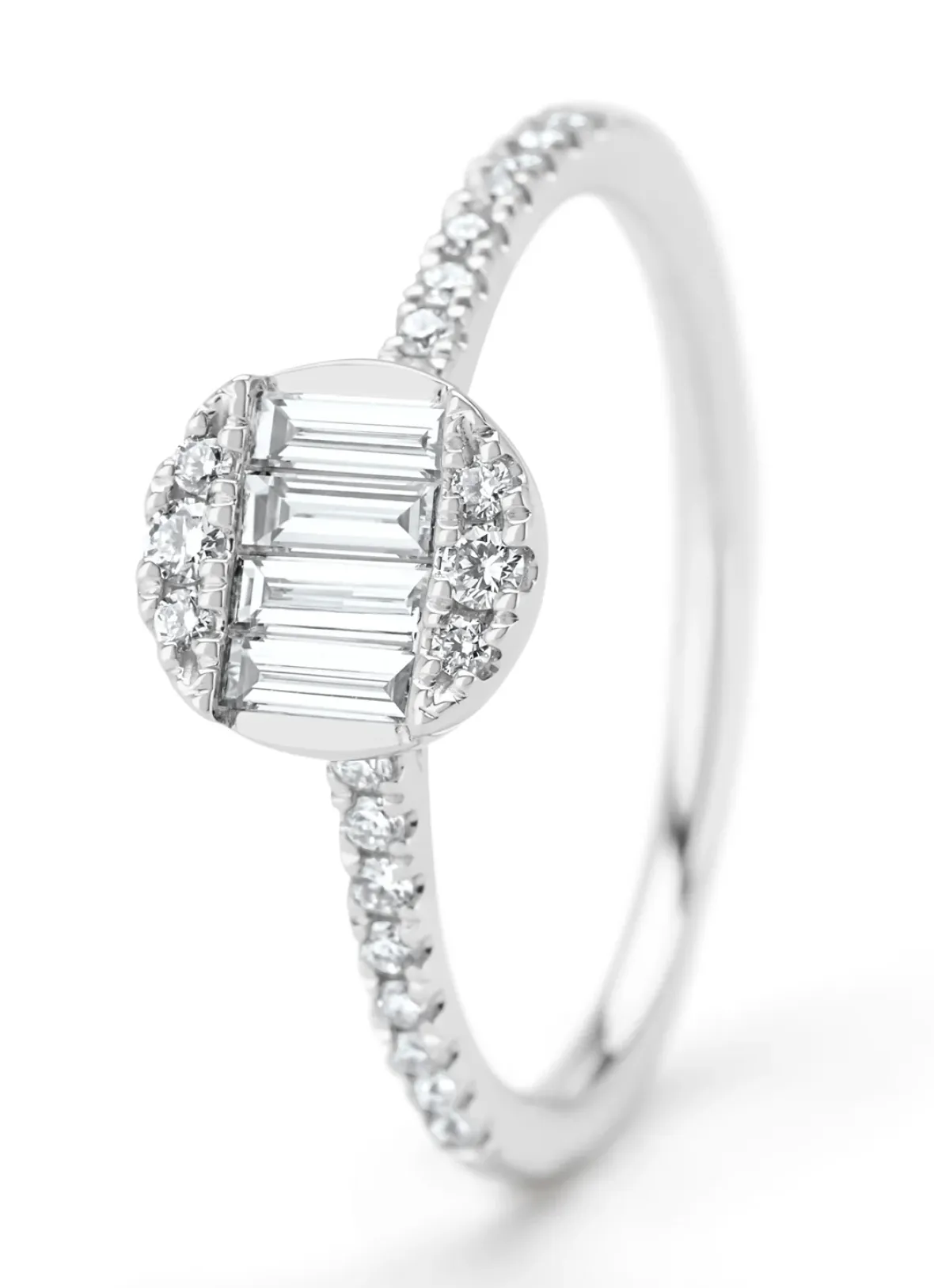 Diamond Point Witgouden Ringen|Exclusieve Ringen<Witgouden ring, 0.45 ct diamant, Gallery