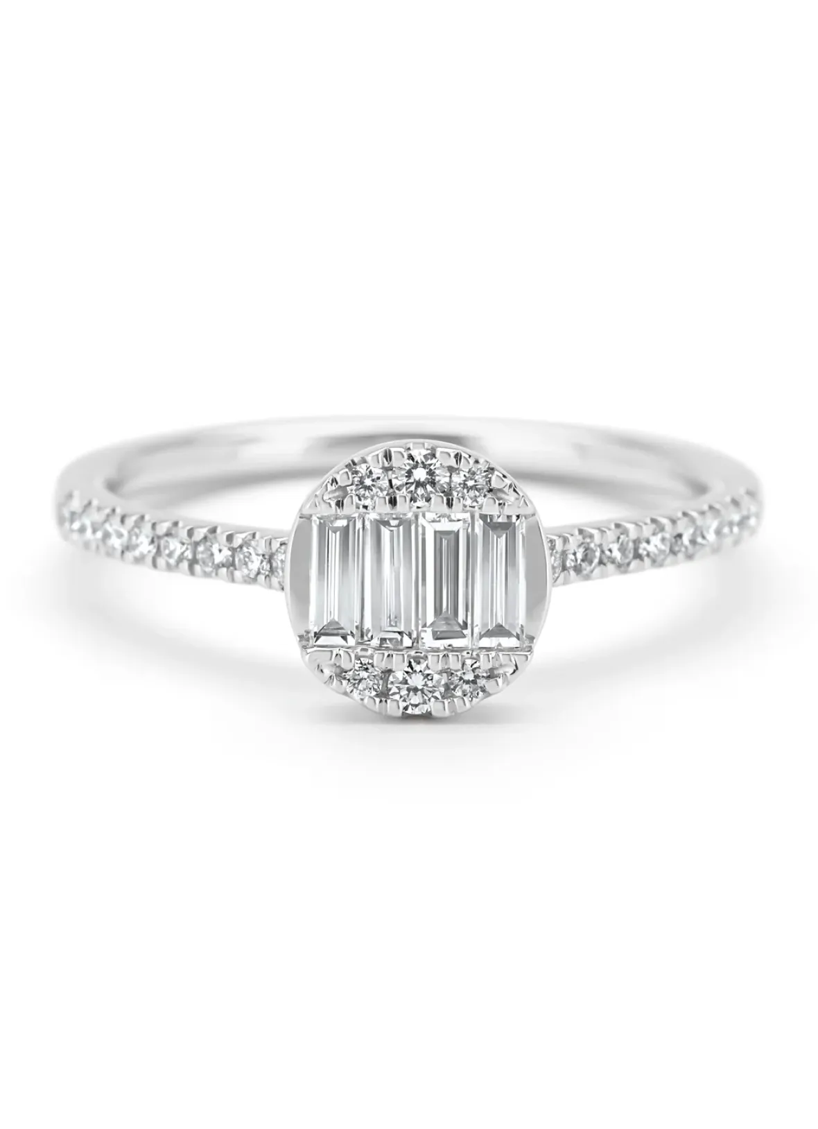 Diamond Point Witgouden Ringen|Exclusieve Ringen<Witgouden ring, 0.45 ct diamant, Gallery