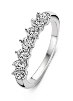 Diamond Point Witgouden Ringen|Diamanten Ringen<Witgouden ring, 0.70 ct diamant, Hearts & Arrows