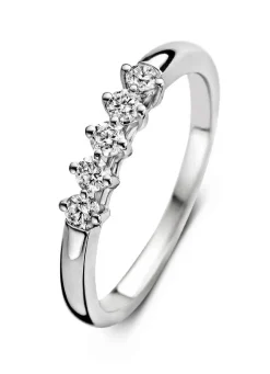 Diamond Point Witgouden Ringen|Diamanten Ringen<Witgouden ring, 0.25 ct diamant, Hearts & Arrows