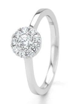 Diamond Point Witgouden Ringen|Diamanten Ringen<Witgouden ring, 0.30 ct diamant, Hearts & Arrows