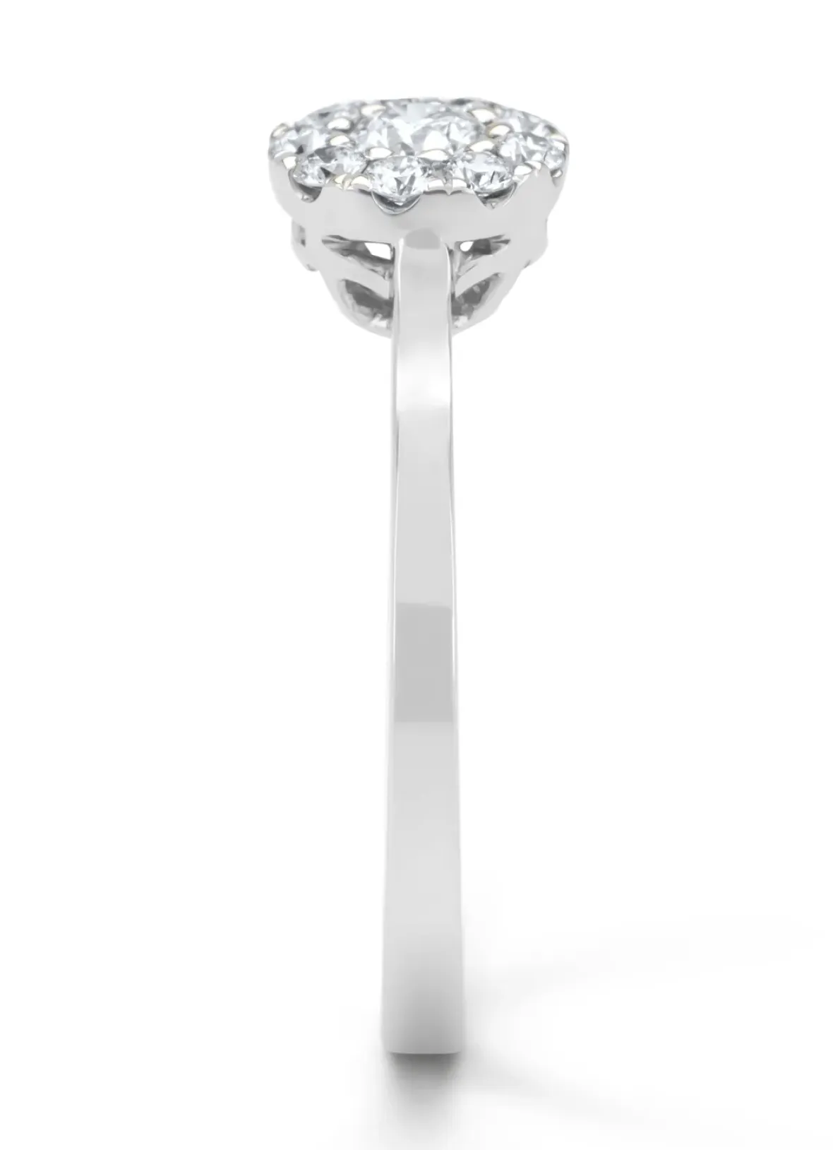 Diamond Point Witgouden Ringen|Diamanten Ringen<Witgouden ring, 0.30 ct diamant, Hearts & Arrows