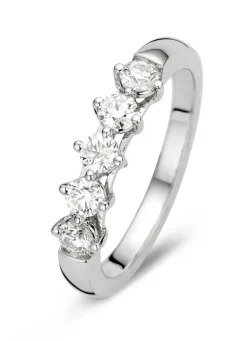 Diamond Point Witgouden Ringen|Diamanten Ringen<Witgouden ring, 0.50 ct diamant, Hearts & Arrows