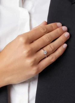 Diamond Point Witgouden Ringen|Diamanten Ringen<Witgouden ring, 0.20 ct diamant, Hearts & Arrows