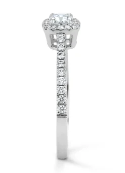 Diamond Point Witgouden Ringen|Diamanten Ringen<Witgouden ring, 0.51 ct diamant, Hearts & Arrows