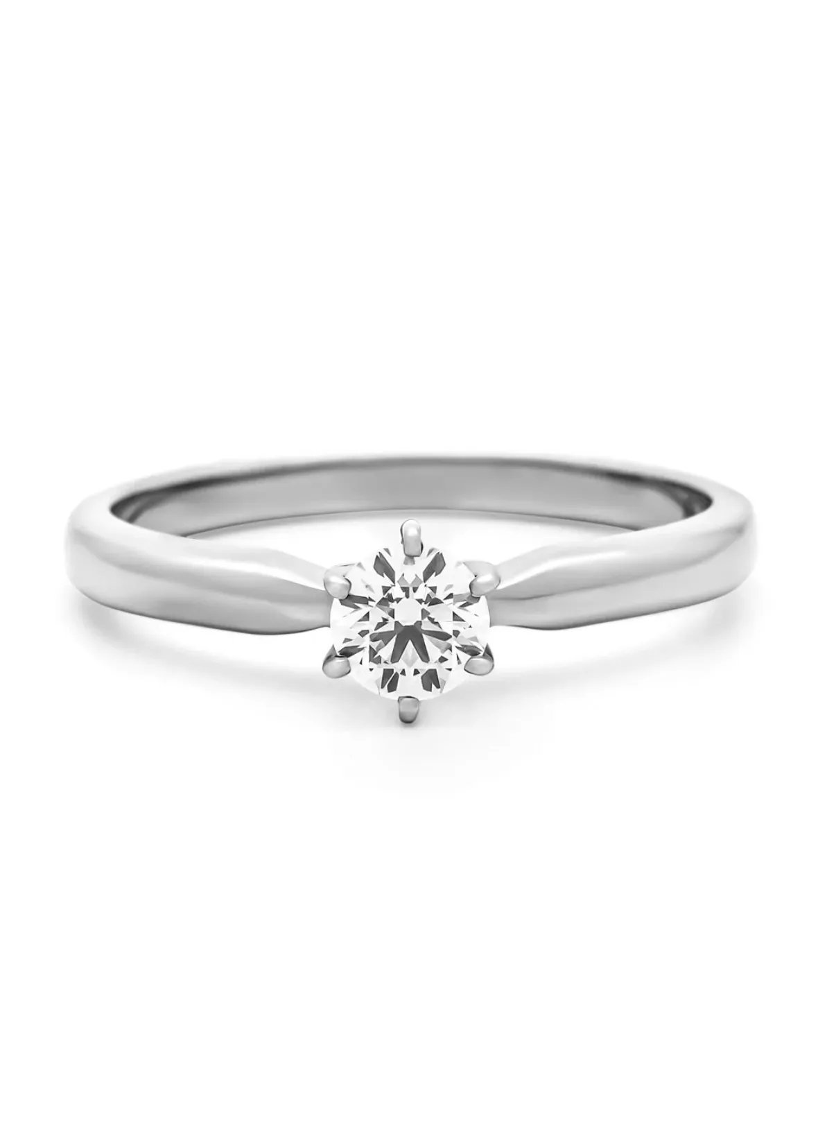 Diamond Point Witgouden Ringen|Diamanten Ringen<Witgouden ring, 0.30 ct diamant, Hearts & Arrows