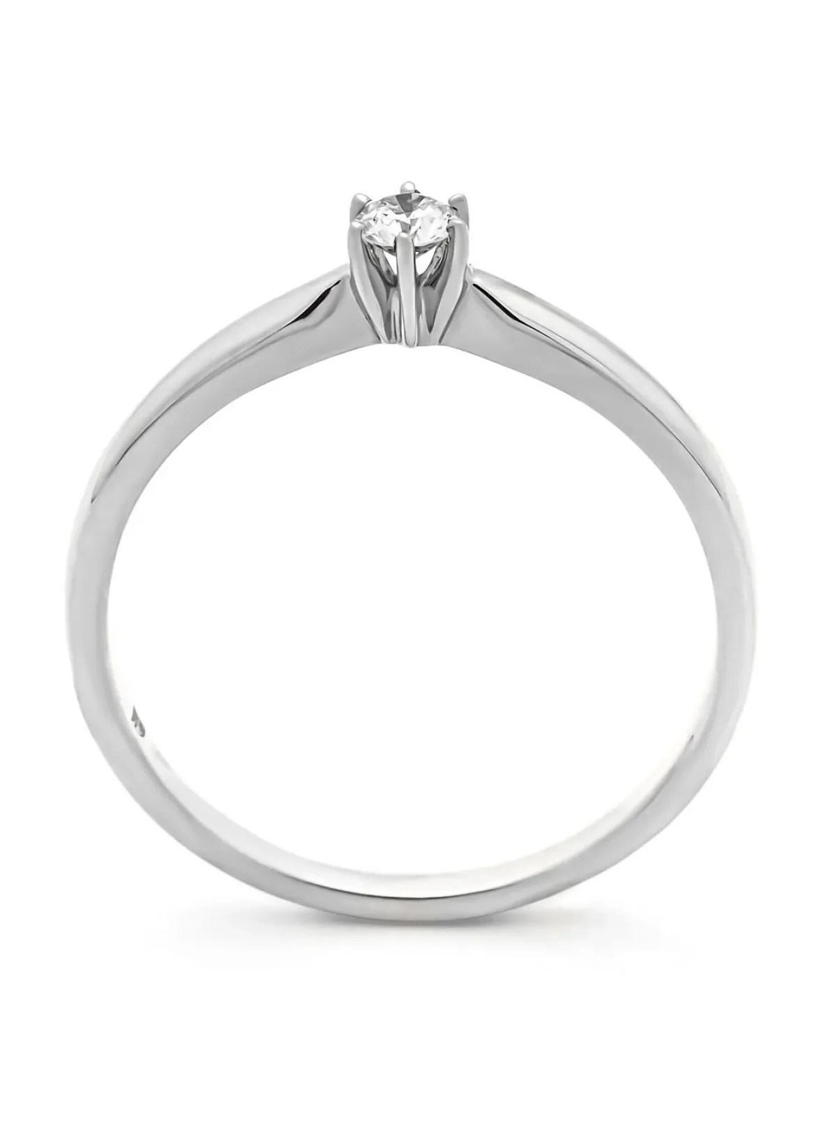 Diamond Point Witgouden Ringen|Diamanten Ringen<Witgouden ring, 0.10 ct diamant, Hearts & Arrows