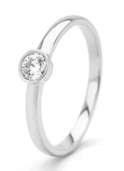 Diamond Point Witgouden Ringen<Witgouden ring, 0.20 ct diamant, Hearts & Arrows