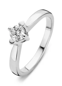 Diamond Point Witgouden Ringen|Diamanten Ringen<Witgouden ring, 0.30 ct diamant, Hearts & Arrows