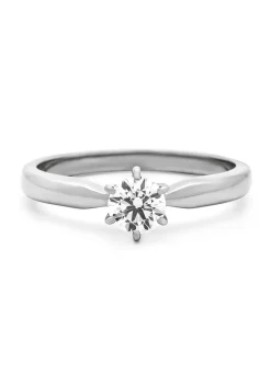 Diamond Point Witgouden Ringen|Diamanten Ringen<Witgouden ring, 0.40 ct diamant, Hearts & Arrows
